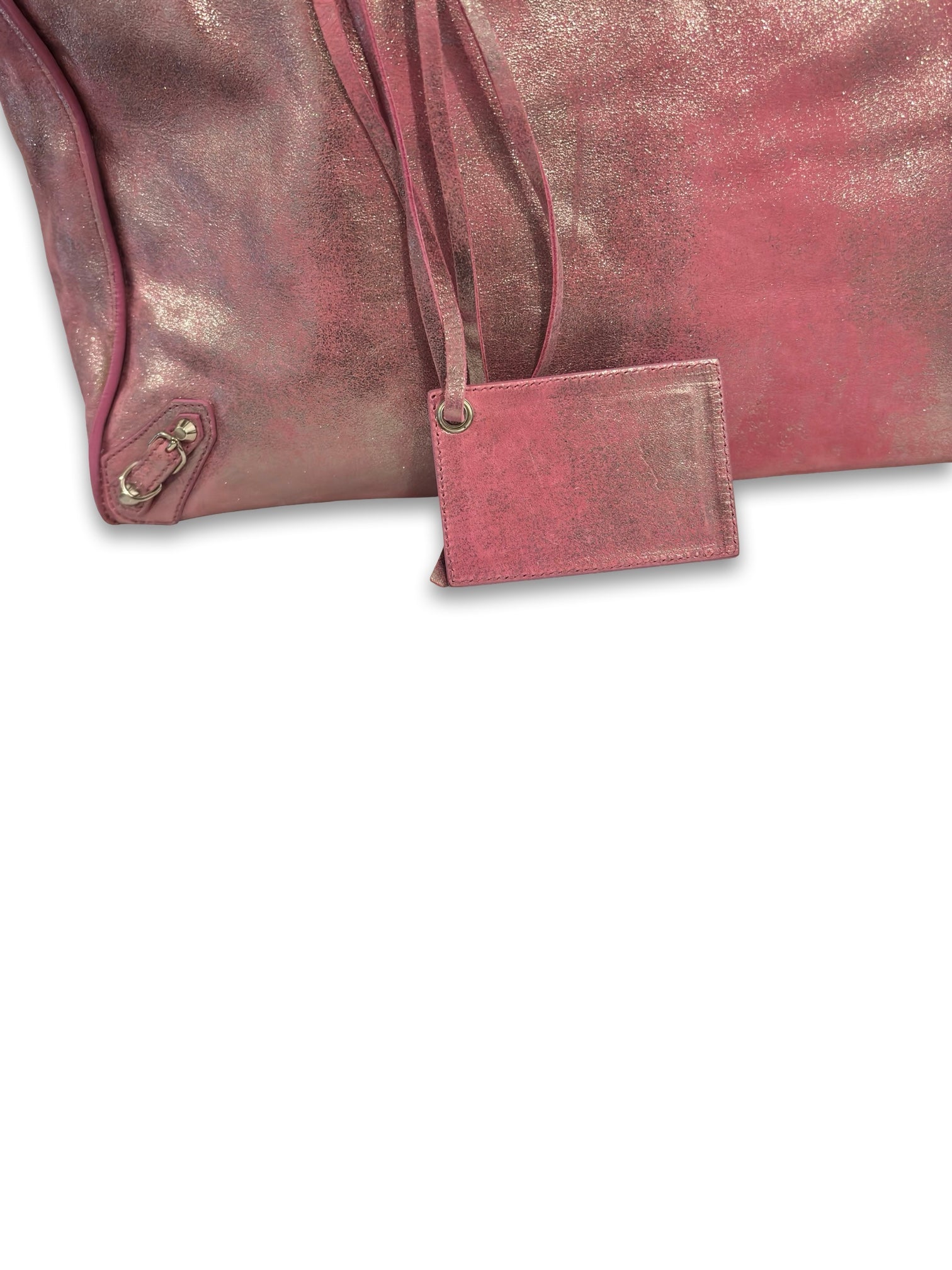 Balenciaga Metallic Leather Pink & Silver Papier A5
City Tote Shoulder Bag