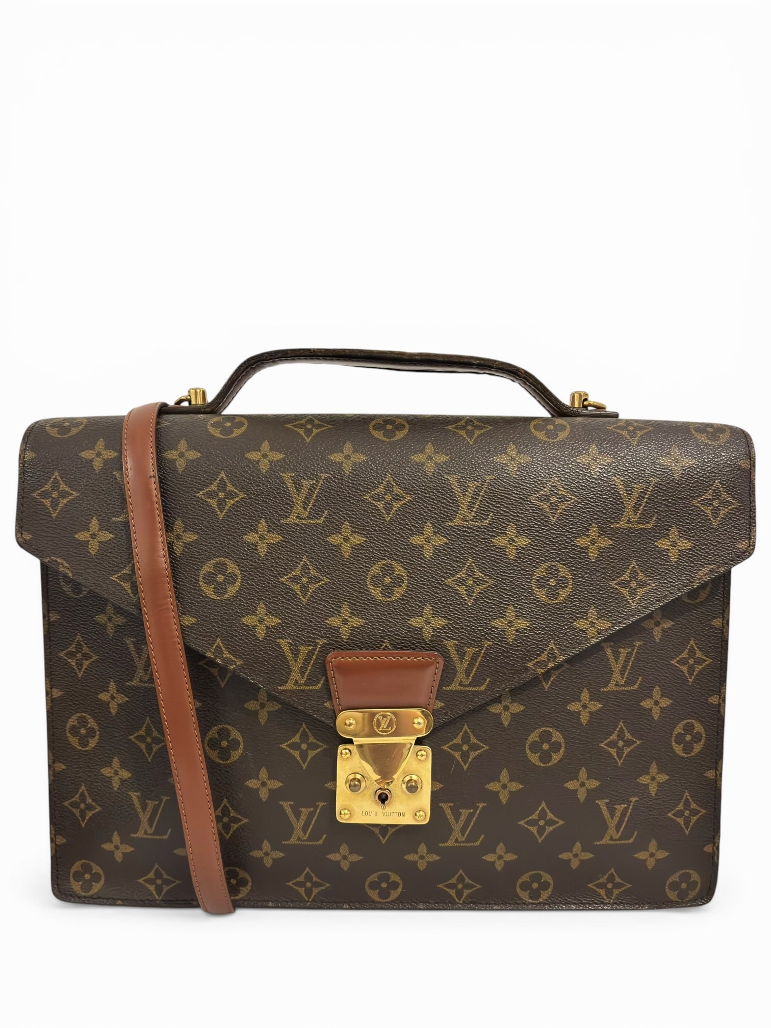 Louis Vuitton Brown Monogram Porte Documents
Bandouliere Briefcase Handbag