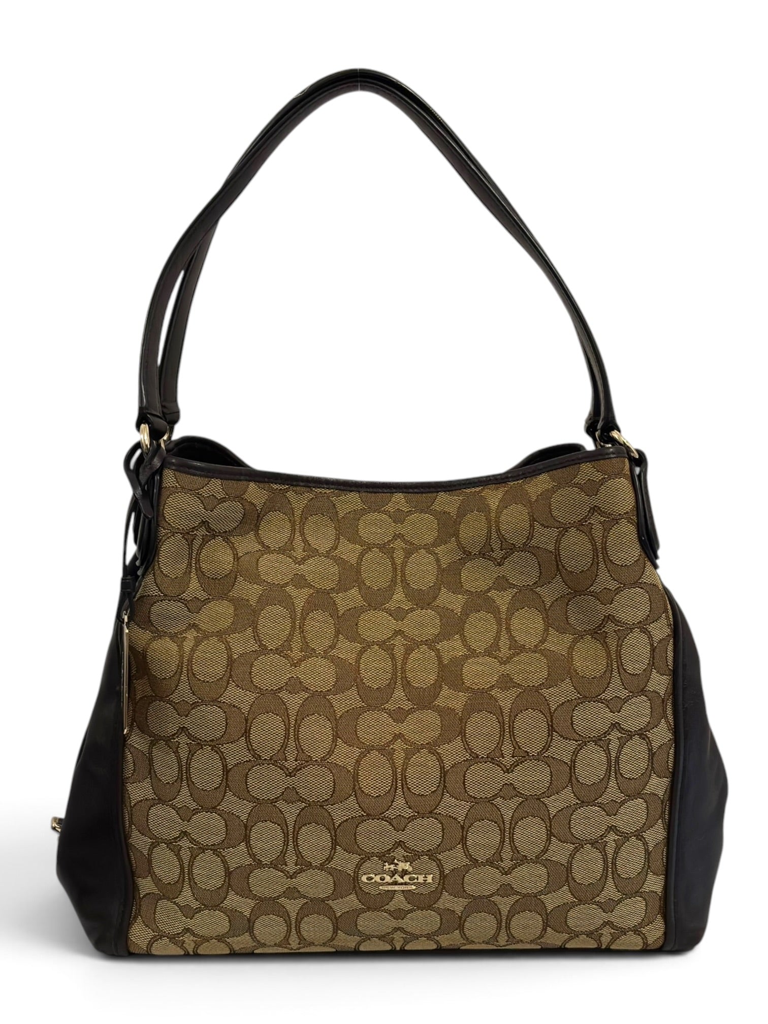 Vintage Coach Bag Edie 31 Signature Brown Hobo Shoulder Bag 36466