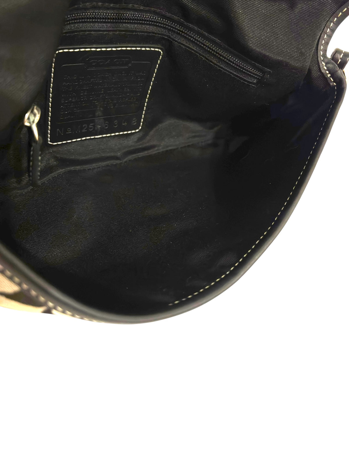 Vintage Coach Hamptons Bag 6348 Signature Black Grey Shoulder Bag