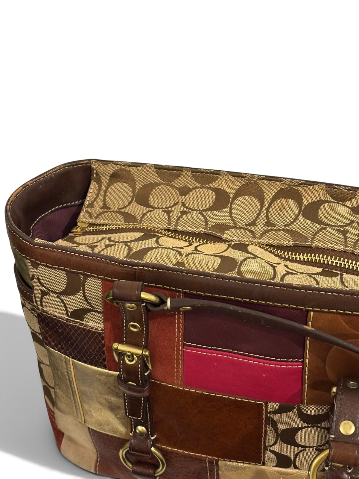 Vintage Coach Patchwork Bag 10432 Limited Edition Holiday Tote