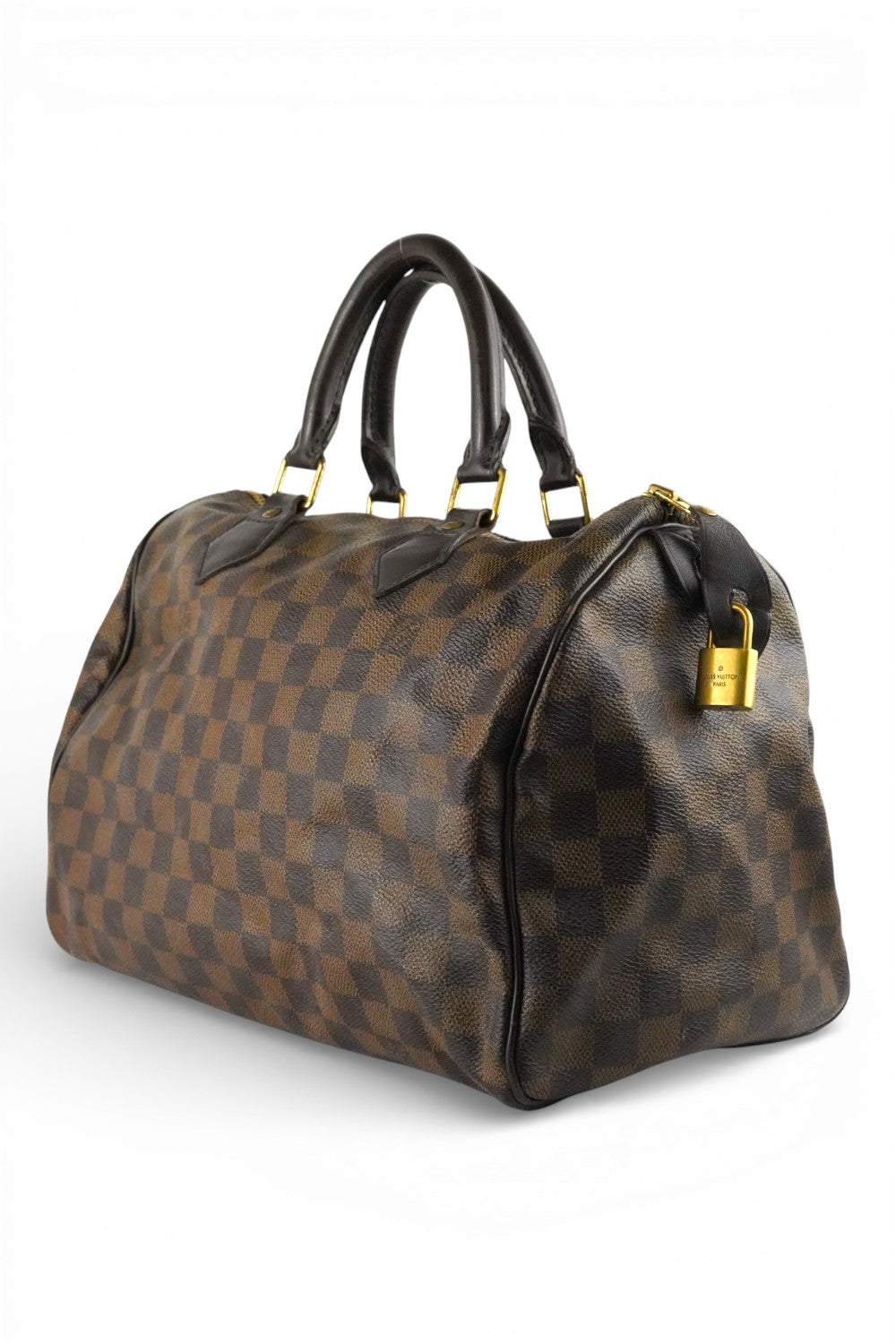 Louis Vuitton Brown Speedy 30 in Damier Ebene Canvas & Leather Handbag