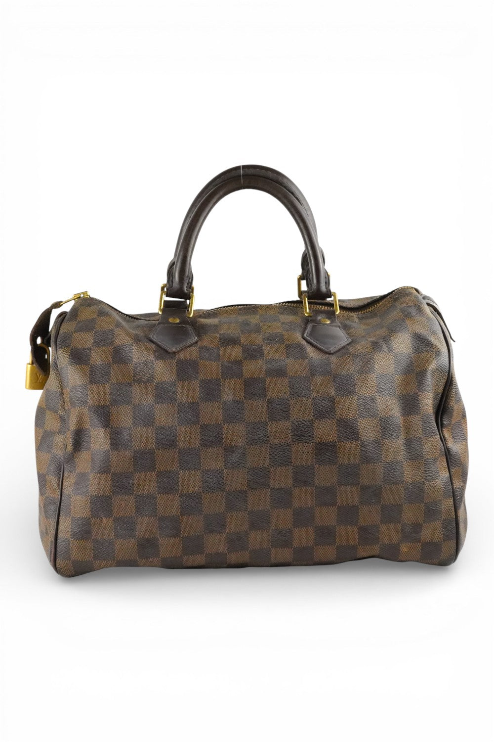Louis Vuitton Brown Speedy 30 in Damier Ebene Canvas & Leather Handbag