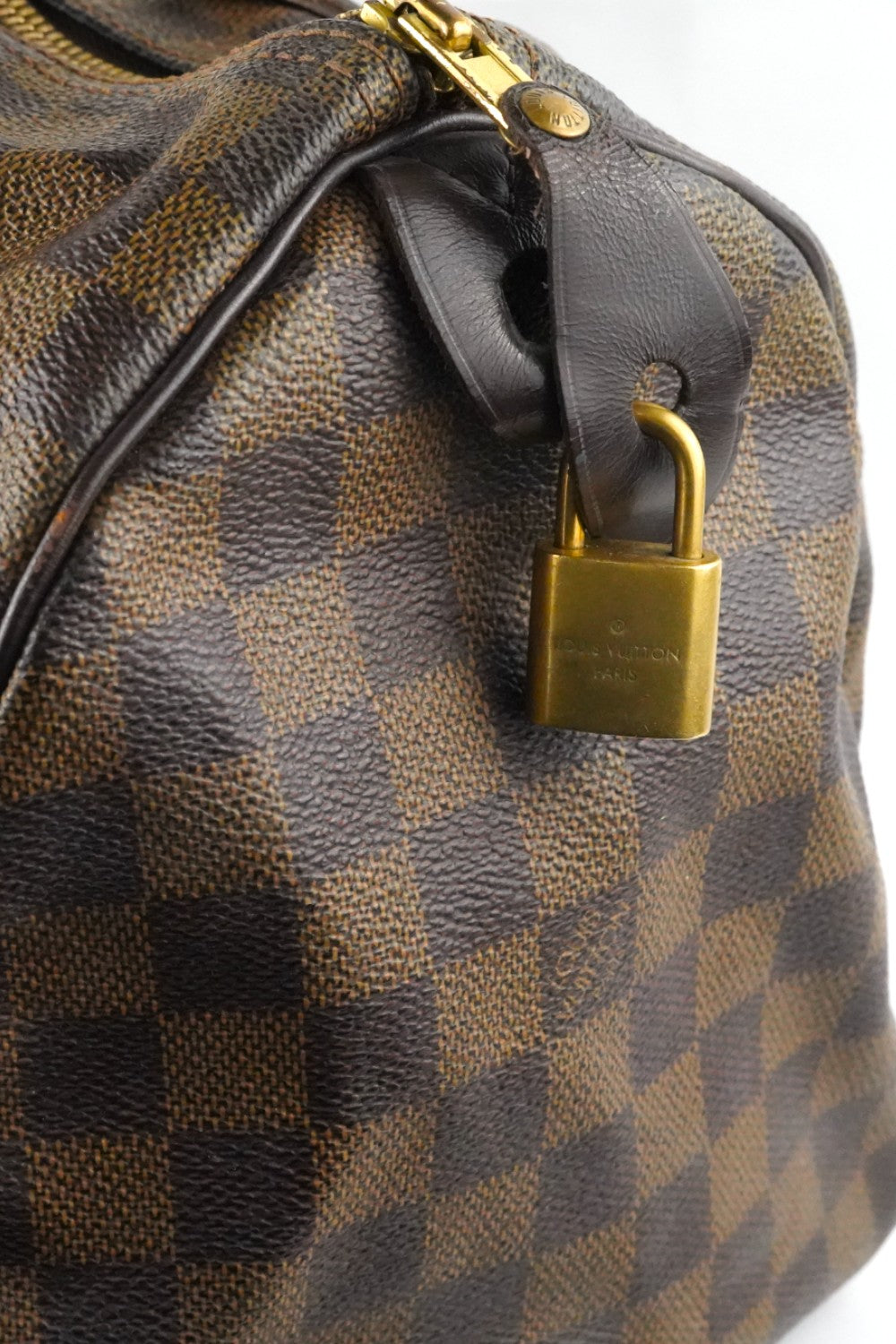 Louis Vuitton Brown Speedy 30 in Damier Ebene Canvas & Leather Handbag