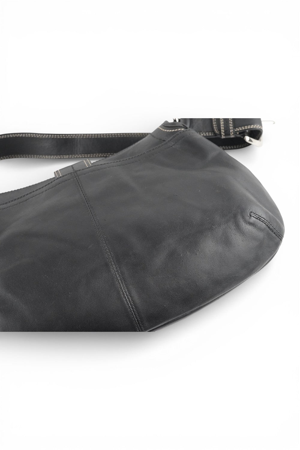 Coach Black Vintage 2000’s Leather Signature Sufflette Soho Hobo Shoulder Bag