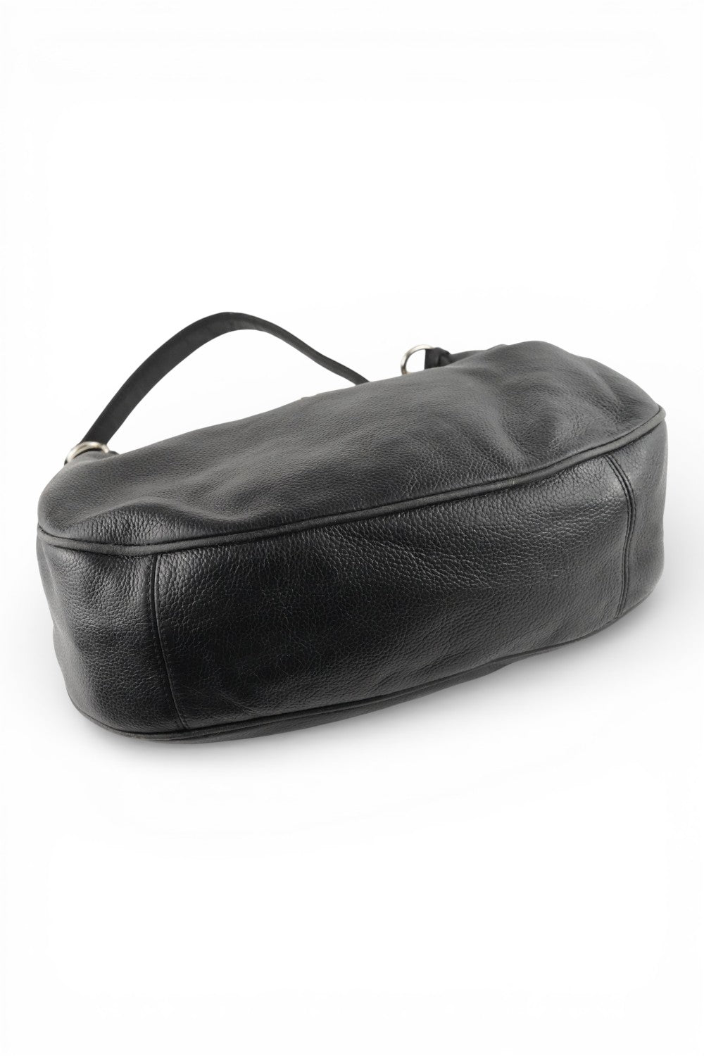 Coach Harley Black East West Hobo Bag Pebbled Leather Shoulder Bag