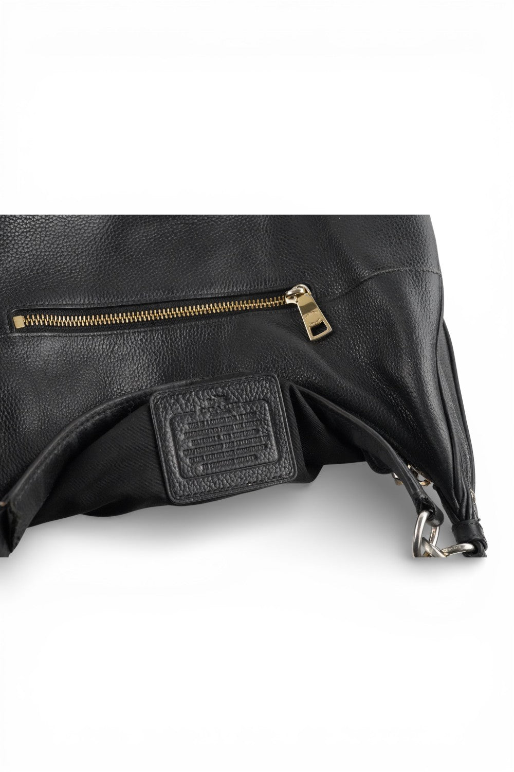 Coach Harley Black East West Hobo Bag Pebbled Leather Shoulder Bag