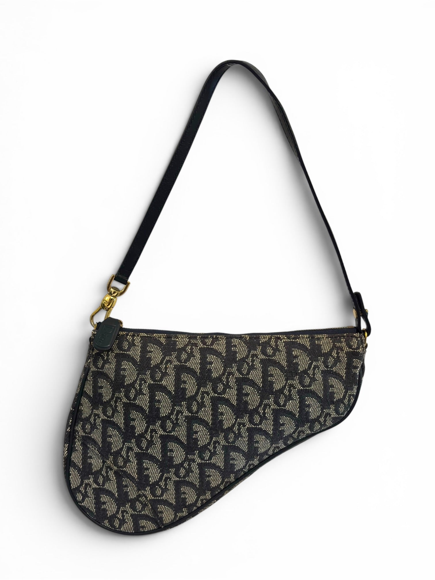 Vintage Christian Dior 2002 Mini Diorissimo Saddle Pochette Shoulder Bag