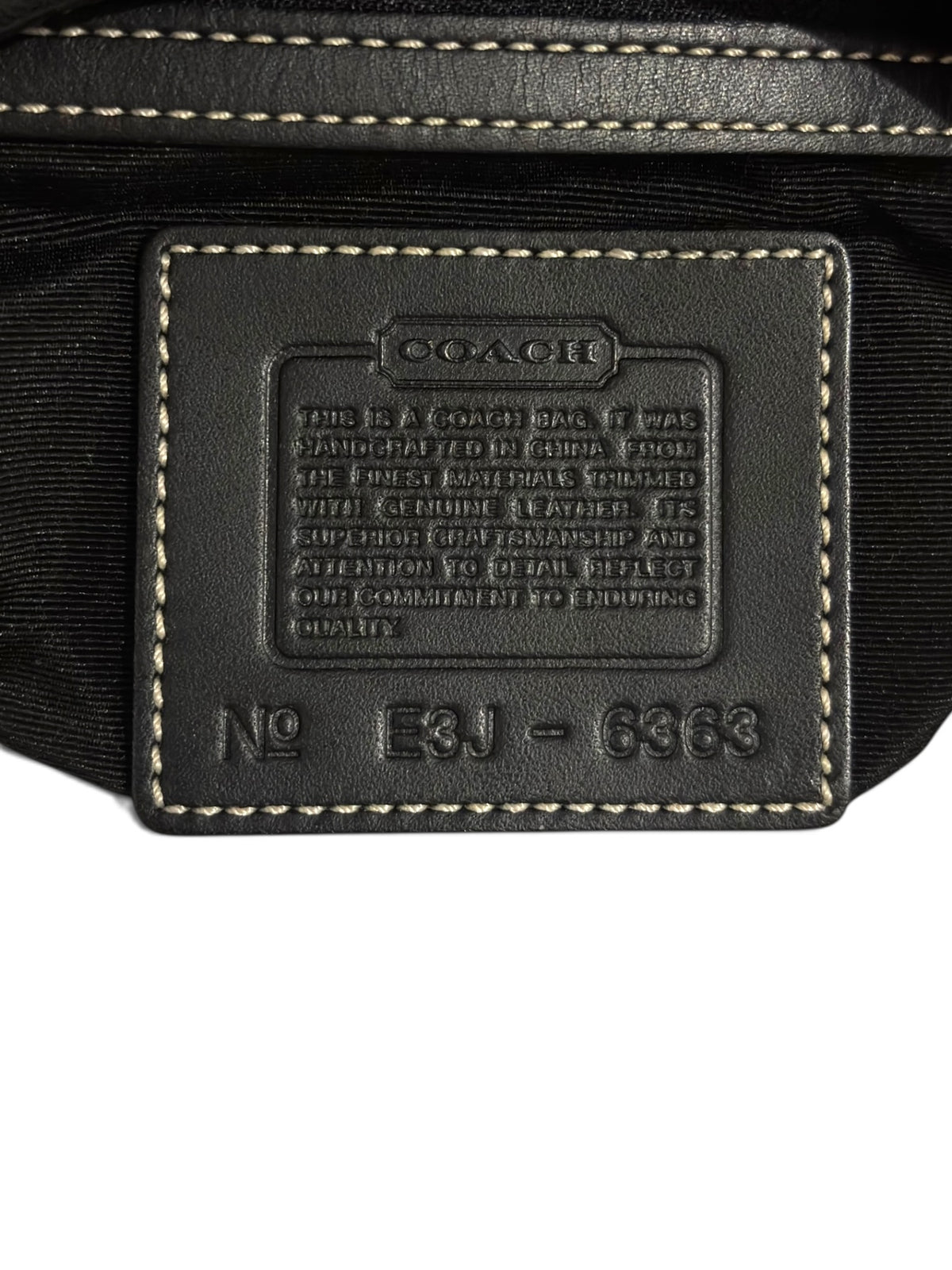 Vintage Coach Soho Bag 6363 Signature Black Grey Hobo Shoulder Bag