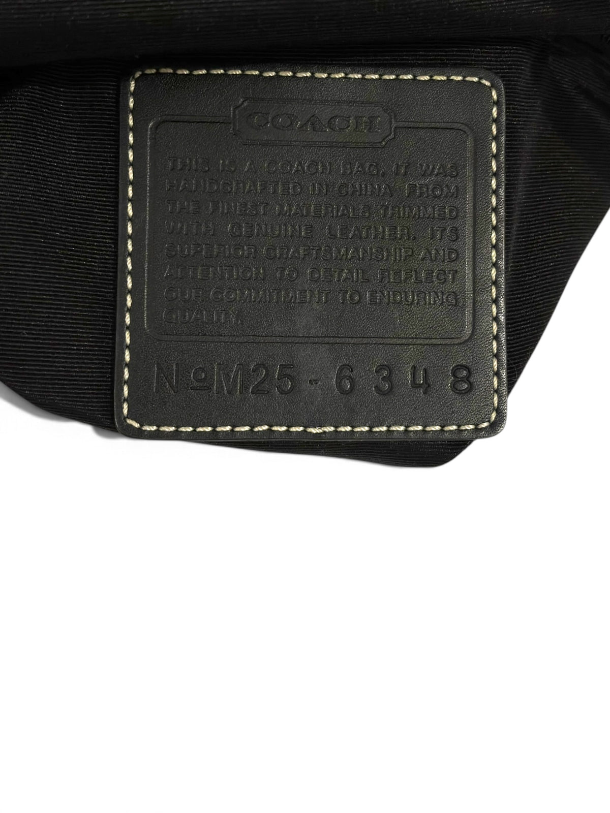 Vintage Coach Hamptons Bag 6348 Signature Black Grey Shoulder Bag