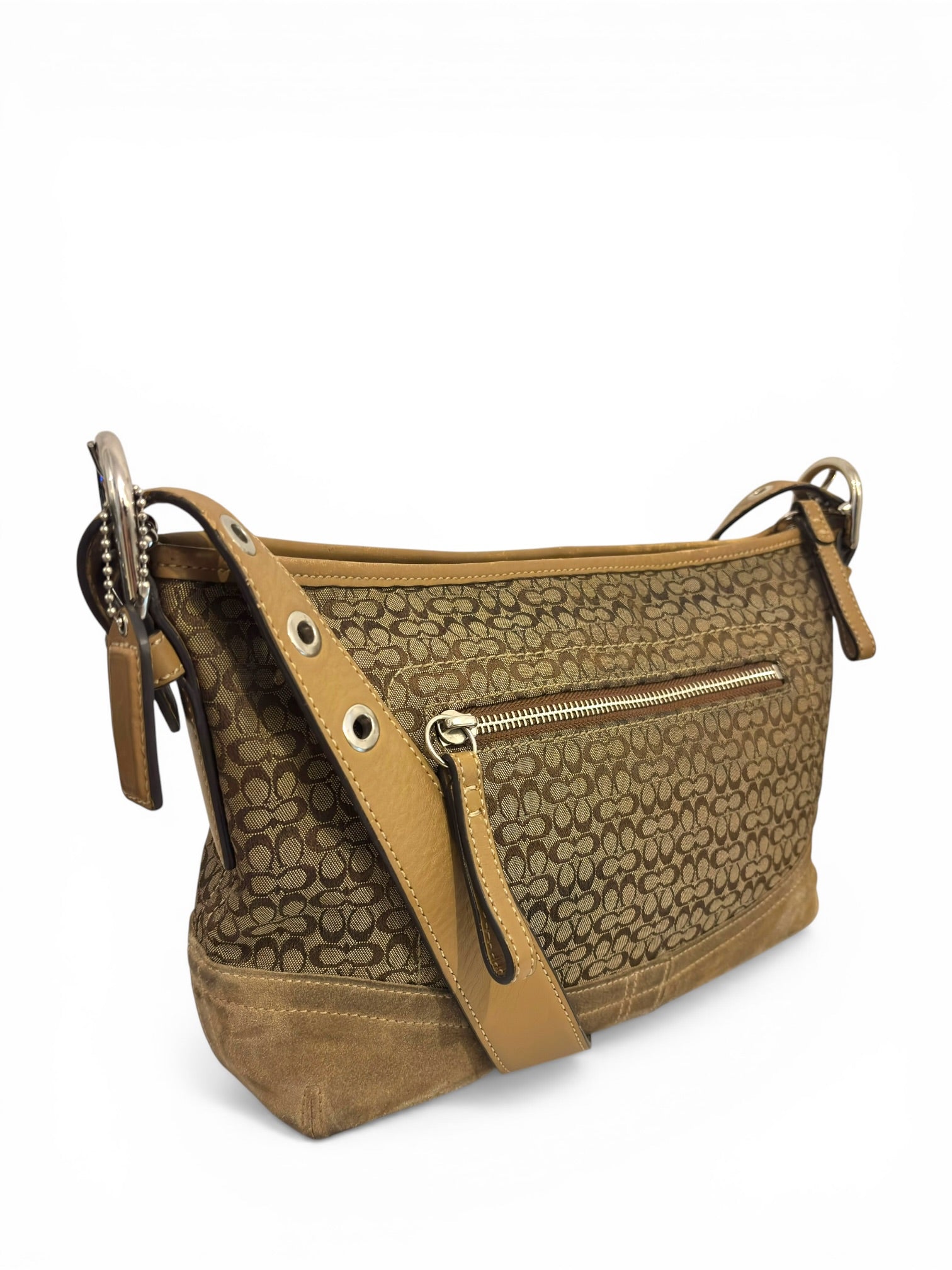 Coach Brown Tan Signature Canvas & Suede
Vintage Crossbody / Shoulder Bag