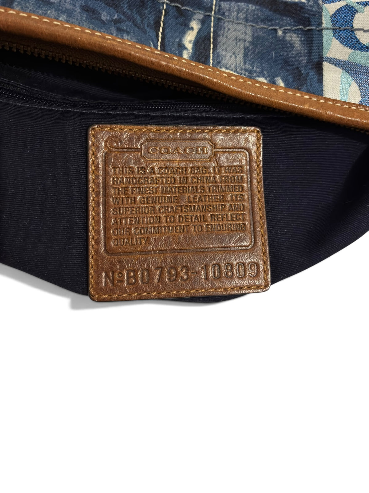 Vintage Coach Patchwork Bag 10809 Denim Ergo In XL