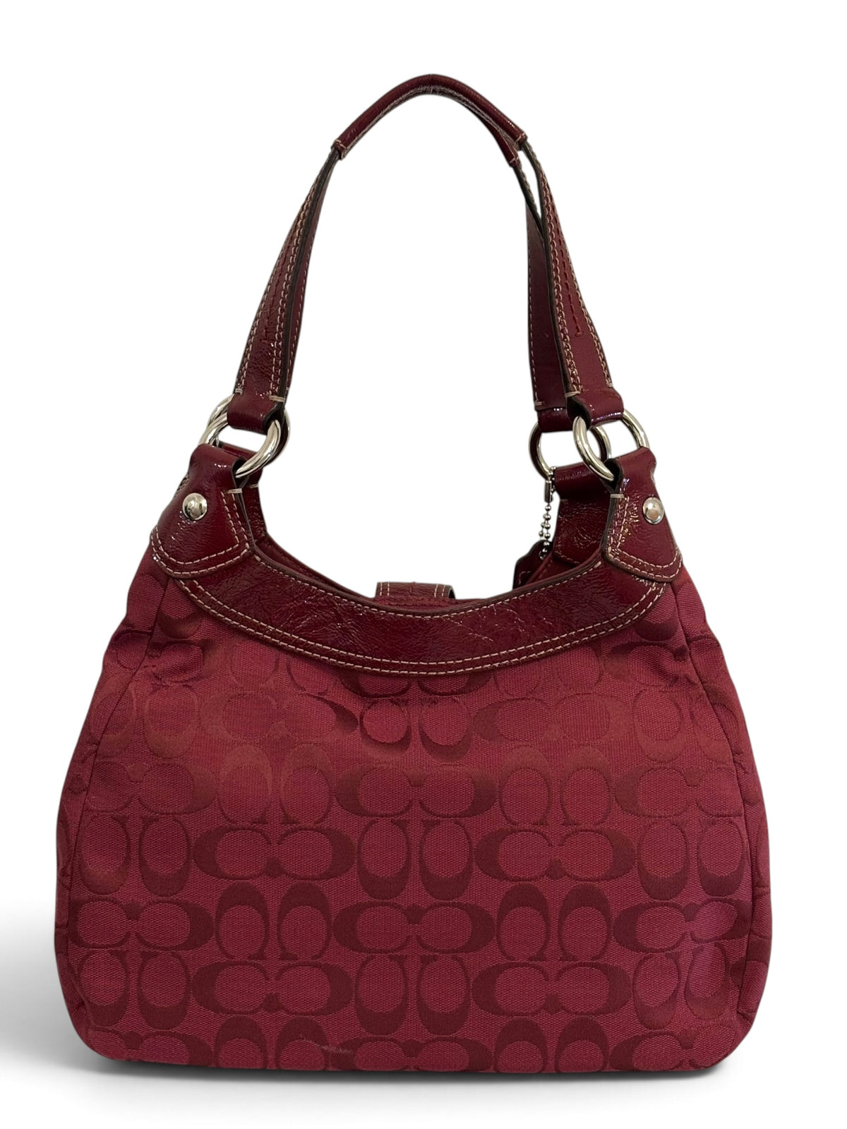 Vintage Coach Soho Lynn Bag F17094 In Burgundy Red Rare Colourway