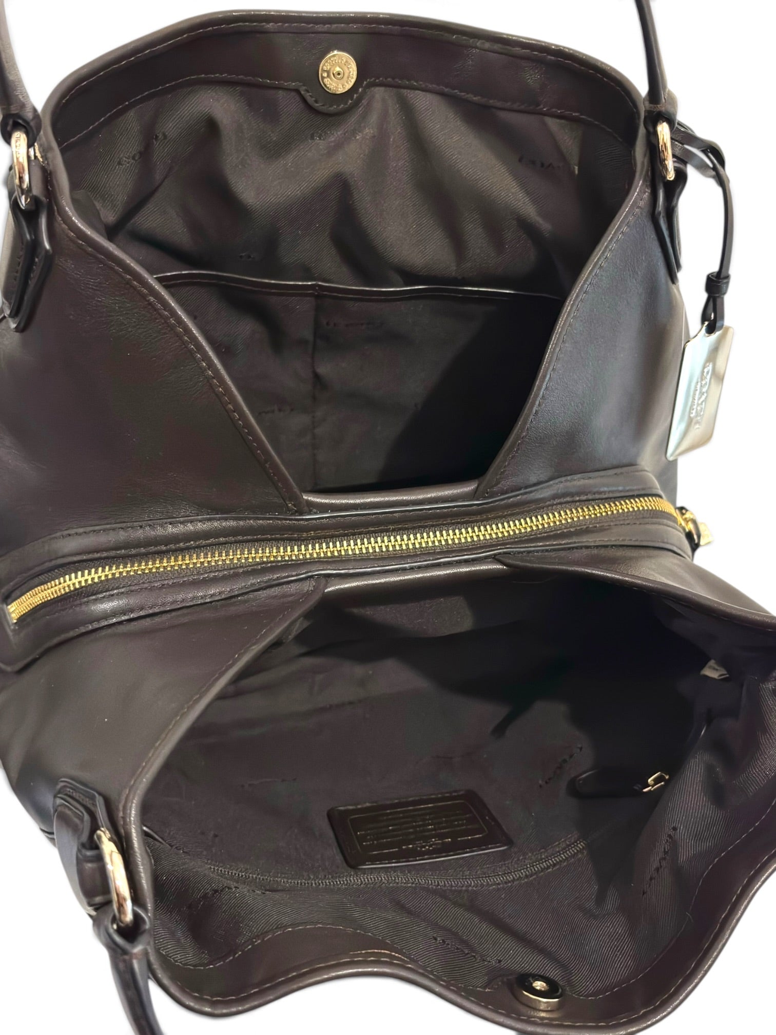 Vintage Coach Bag Edie 31 Signature Brown Hobo Shoulder Bag 36466
