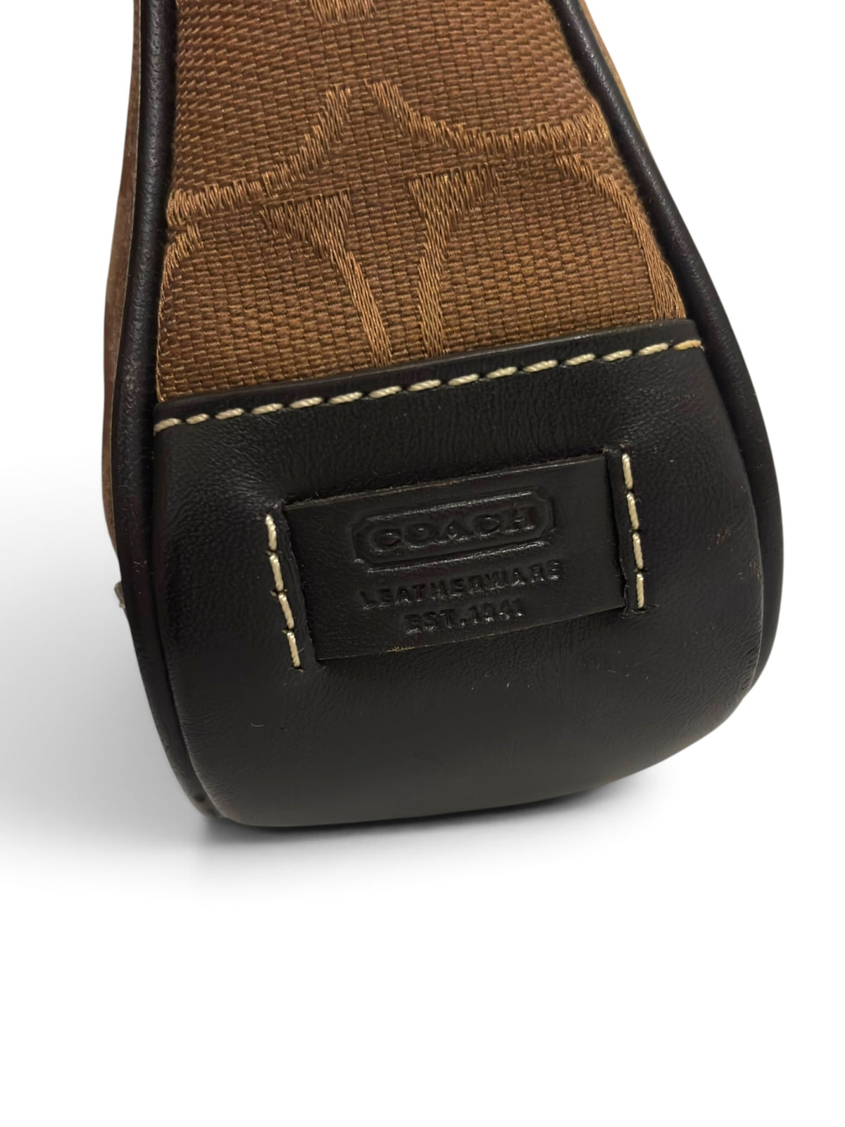 Vintage Coach Demi Bag 6094 Signature Canvas In Brown