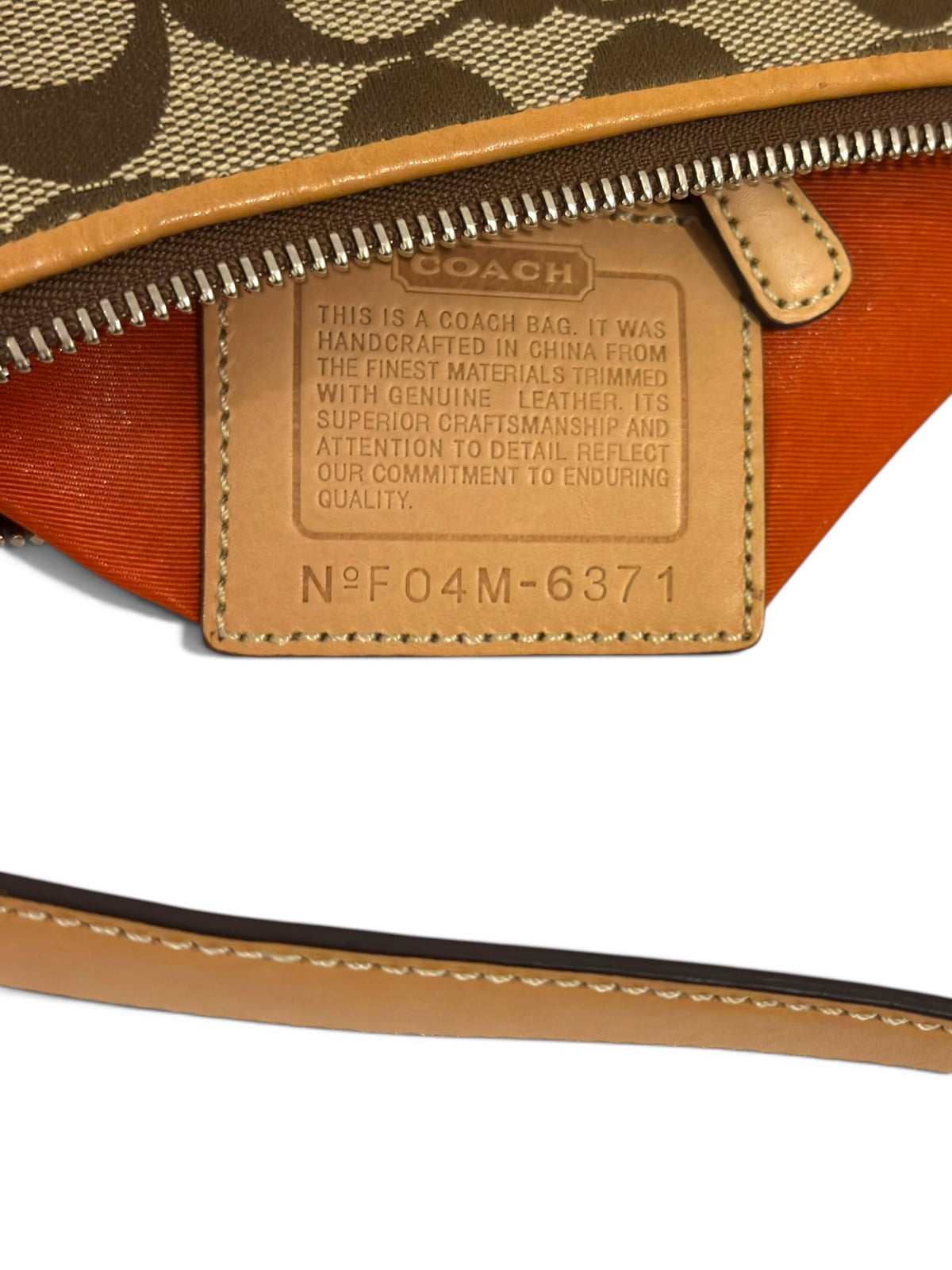 Vintage Coach Demi Baguette Bag 6371 East West In Signature Brown