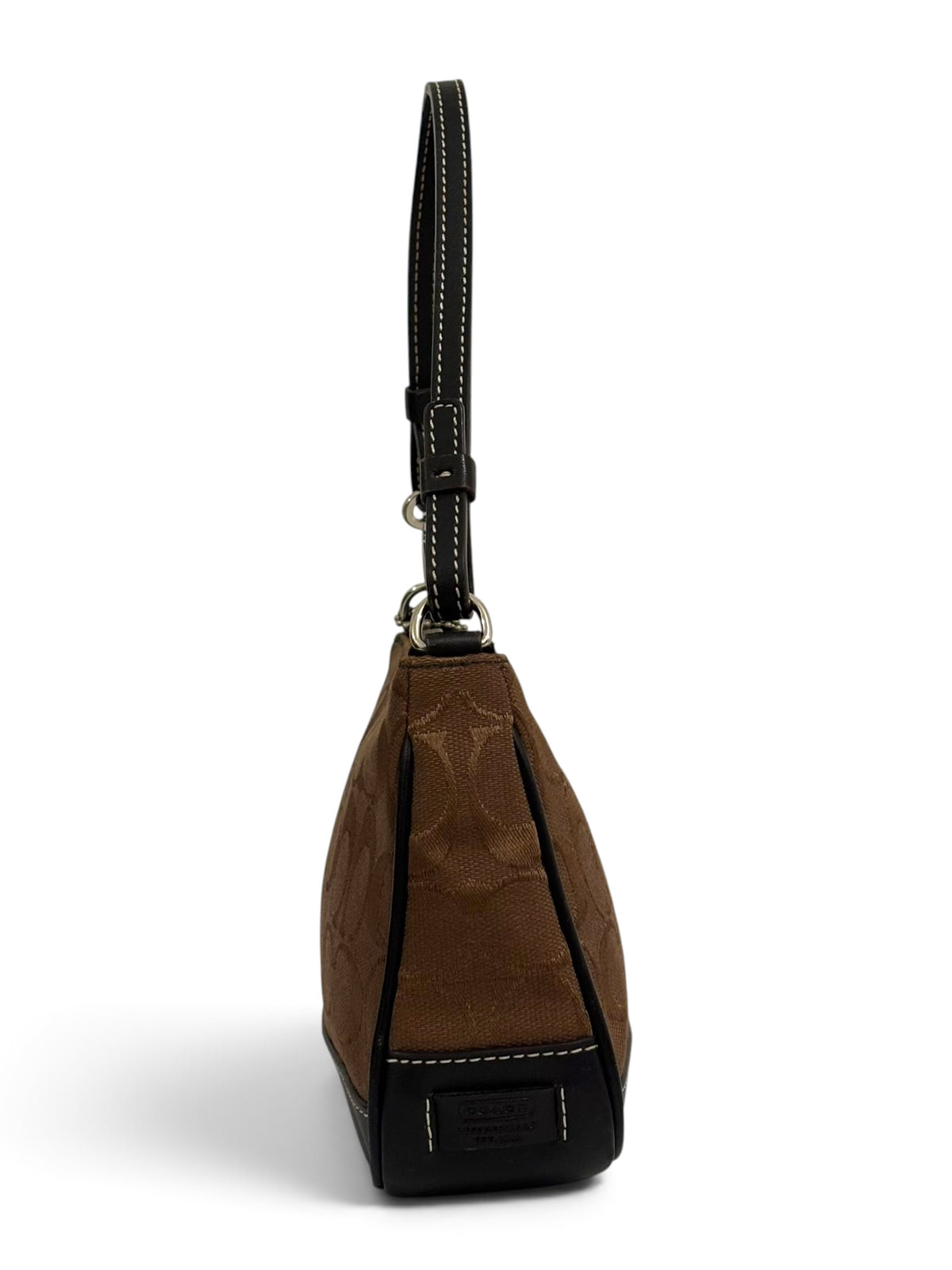 Vintage Coach Demi Bag 6094 Signature Canvas In Brown