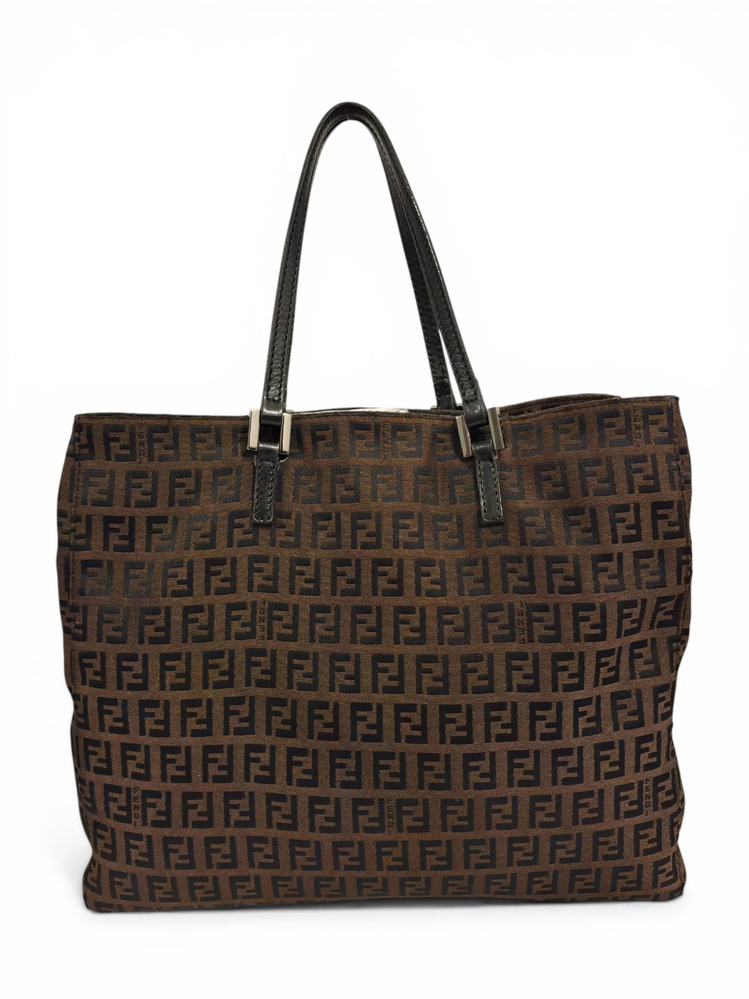 Fendi Brown Monogram Zucchino Canvas & Leather
2000-2010 Italy Tote Bag