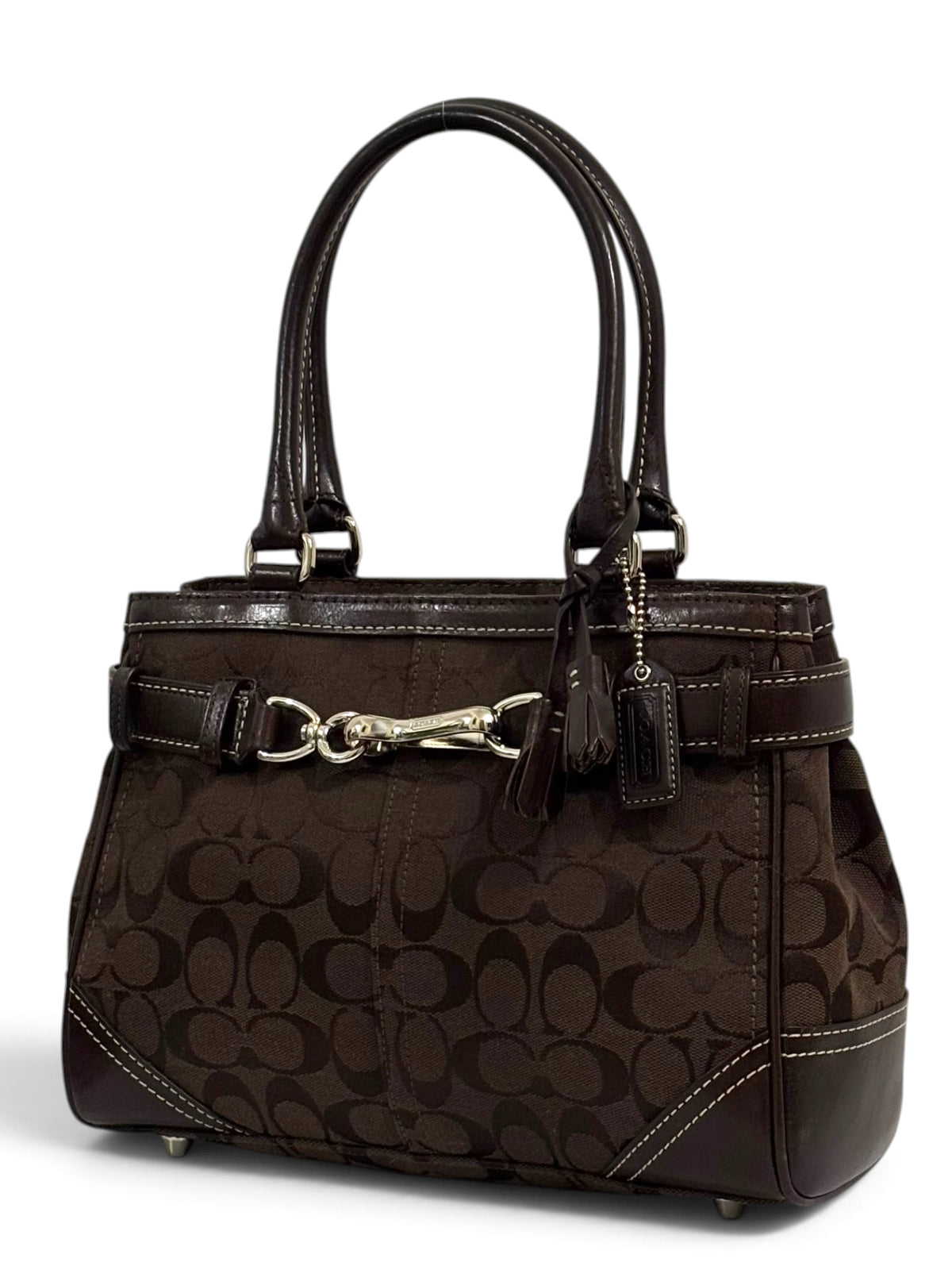 Vintage Coach Hamptons Bag 8K06 Chocolate Brown Tote