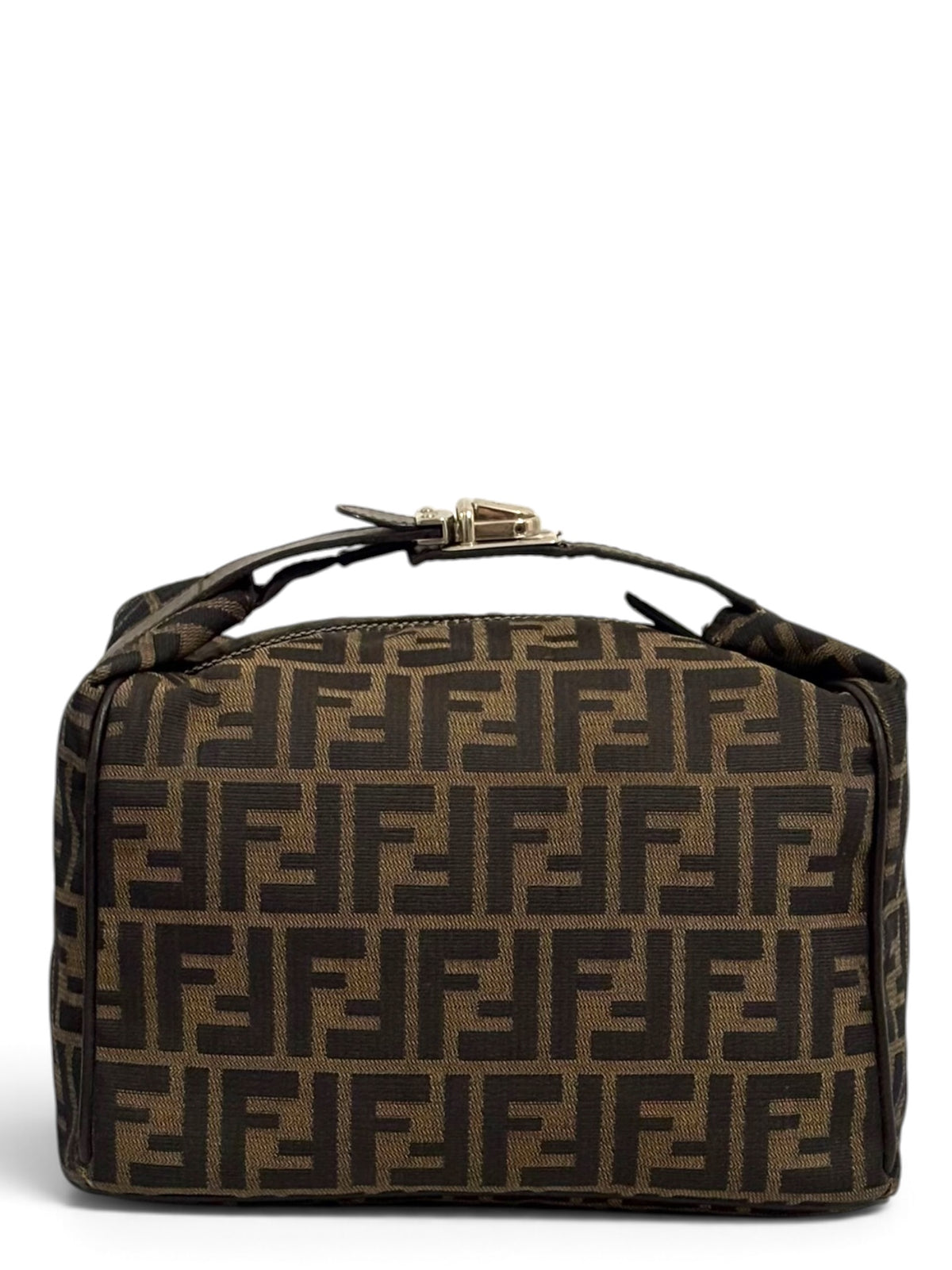 Pre-Owned Fendi Zucca FF Top Handle Bag Signature Vanity
