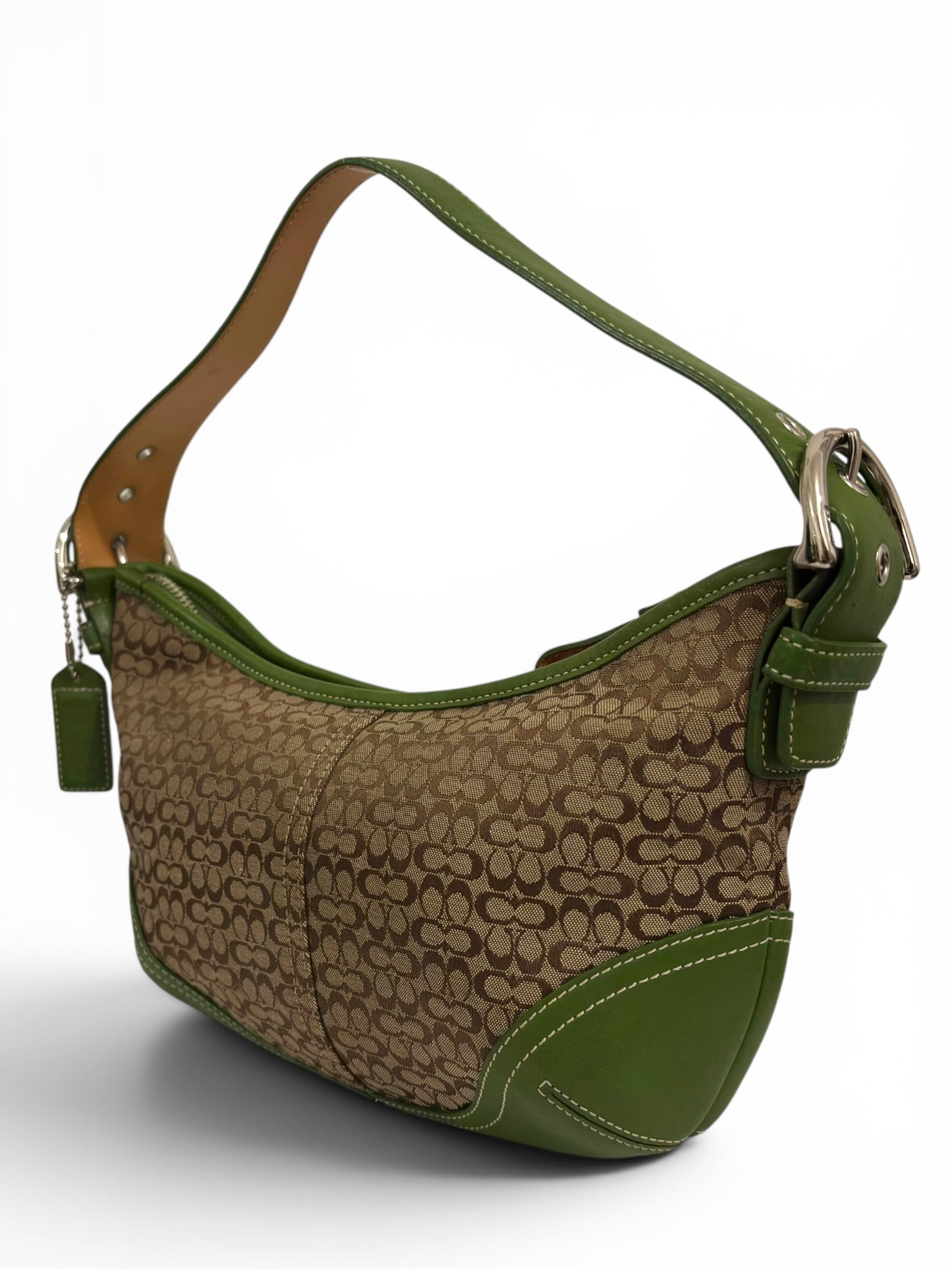 Coach Soho Brown & Green Signature Rare Colourway Vintage Shoulder Bag