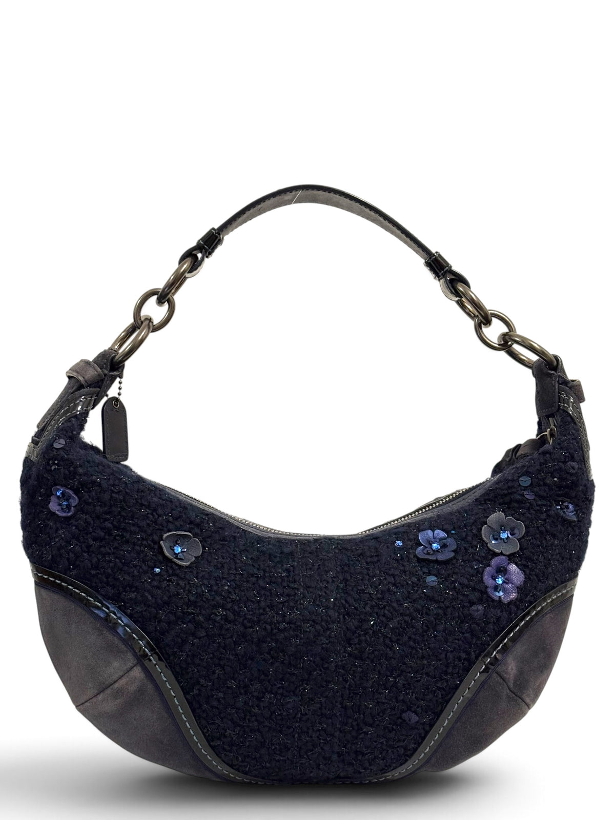 Vintage Coach Soho 10069 Extremely Rare Tea Rose Tweed Hobo Bag