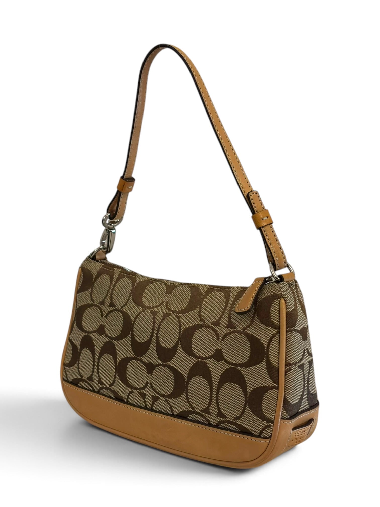 Vintage Coach Demi Bag Brown Canvas & Tan
Leather Y2K Shoulder Bag C35-6094