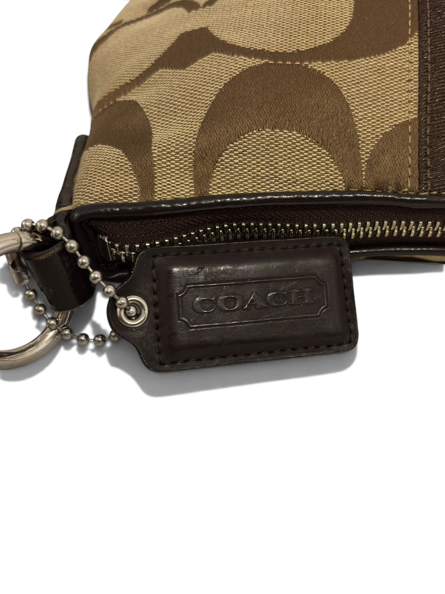 Vintage Coach Demi Shoulder Bag Signature Brown Crossbody F17439