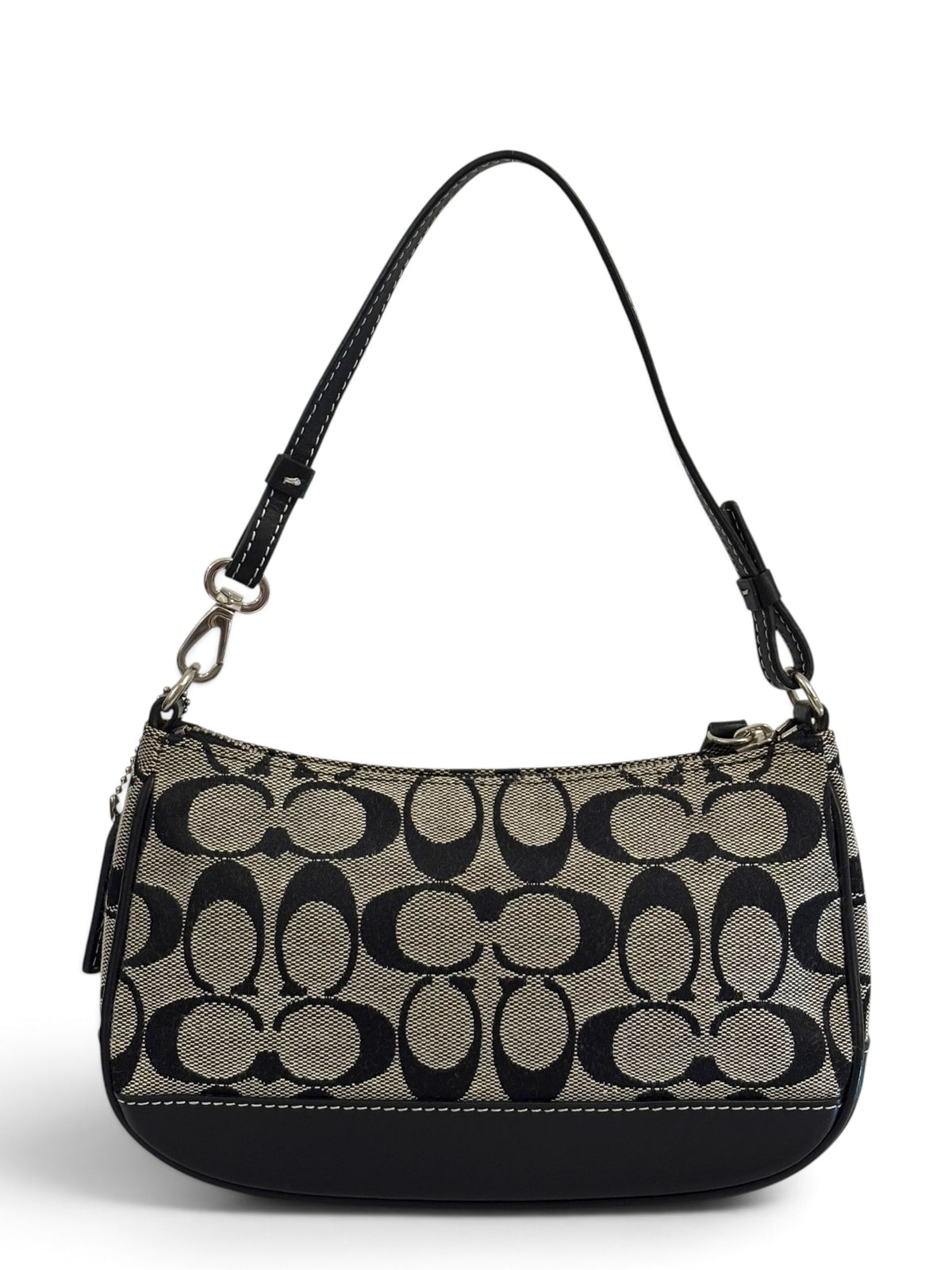 Vintage Coach Demi Bag 6094 In Signature Black & Grey