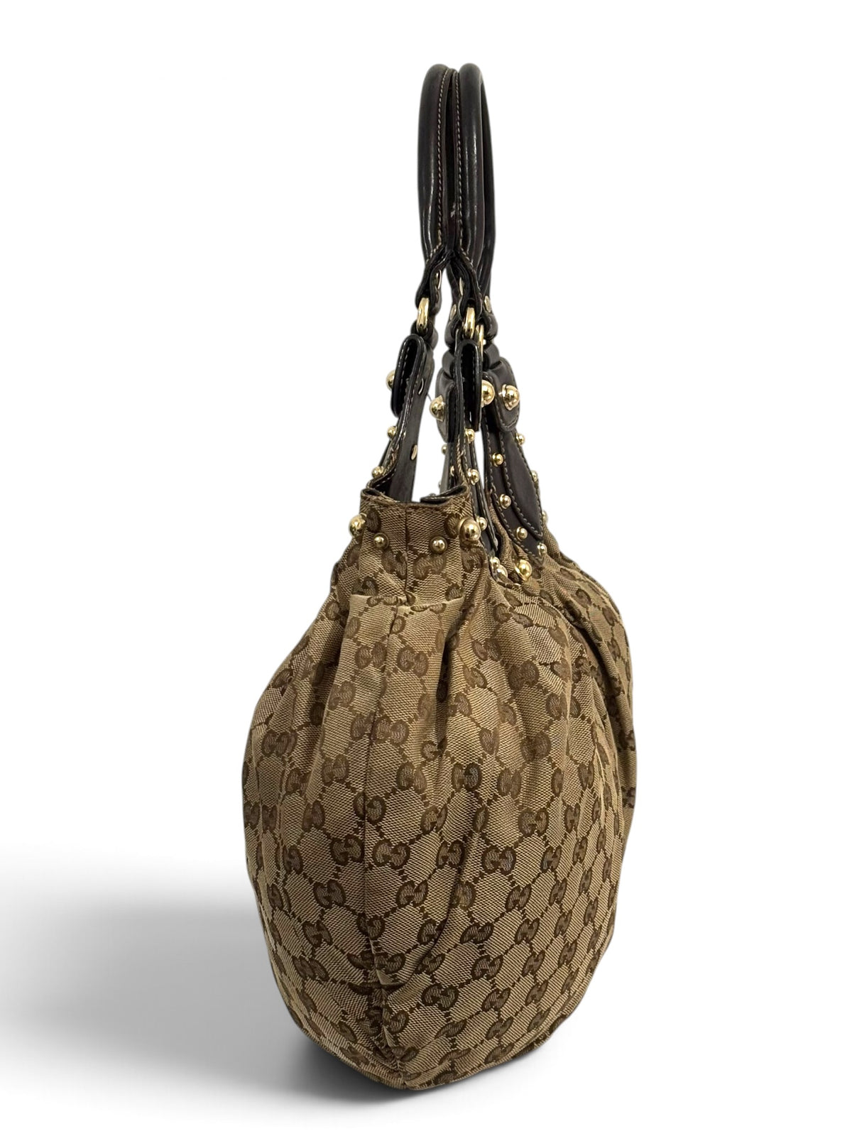 Vintage Gucci Pelham Studded Hobo Shoulder Bag 203624