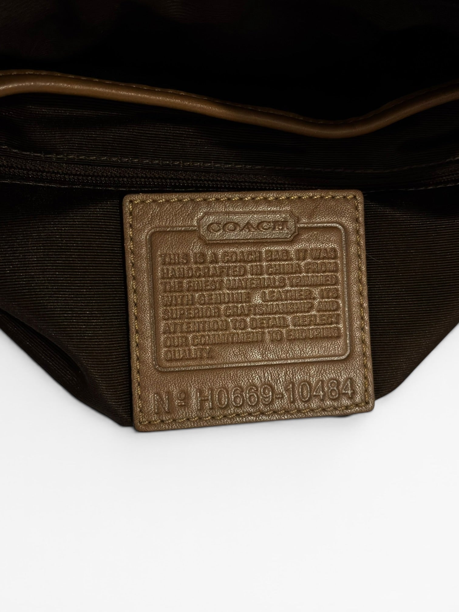 Coach Rare Signature Brown Tan Soho Studded Buckle Canvas Suede Leather Hobo Shoulder Bag