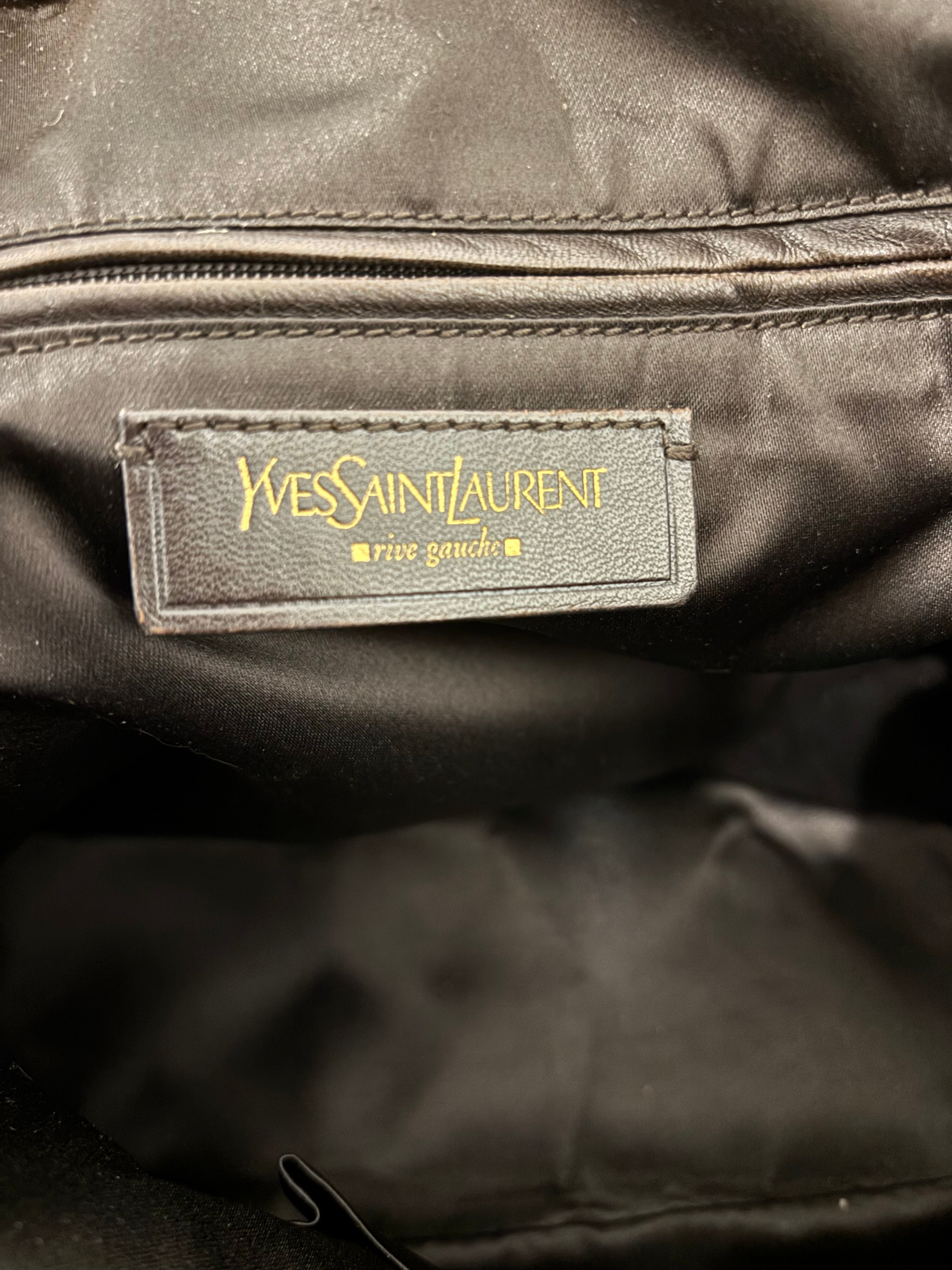 Yves Saint Laurent Muse Dark Brown Leather Shoulder Bag YSL