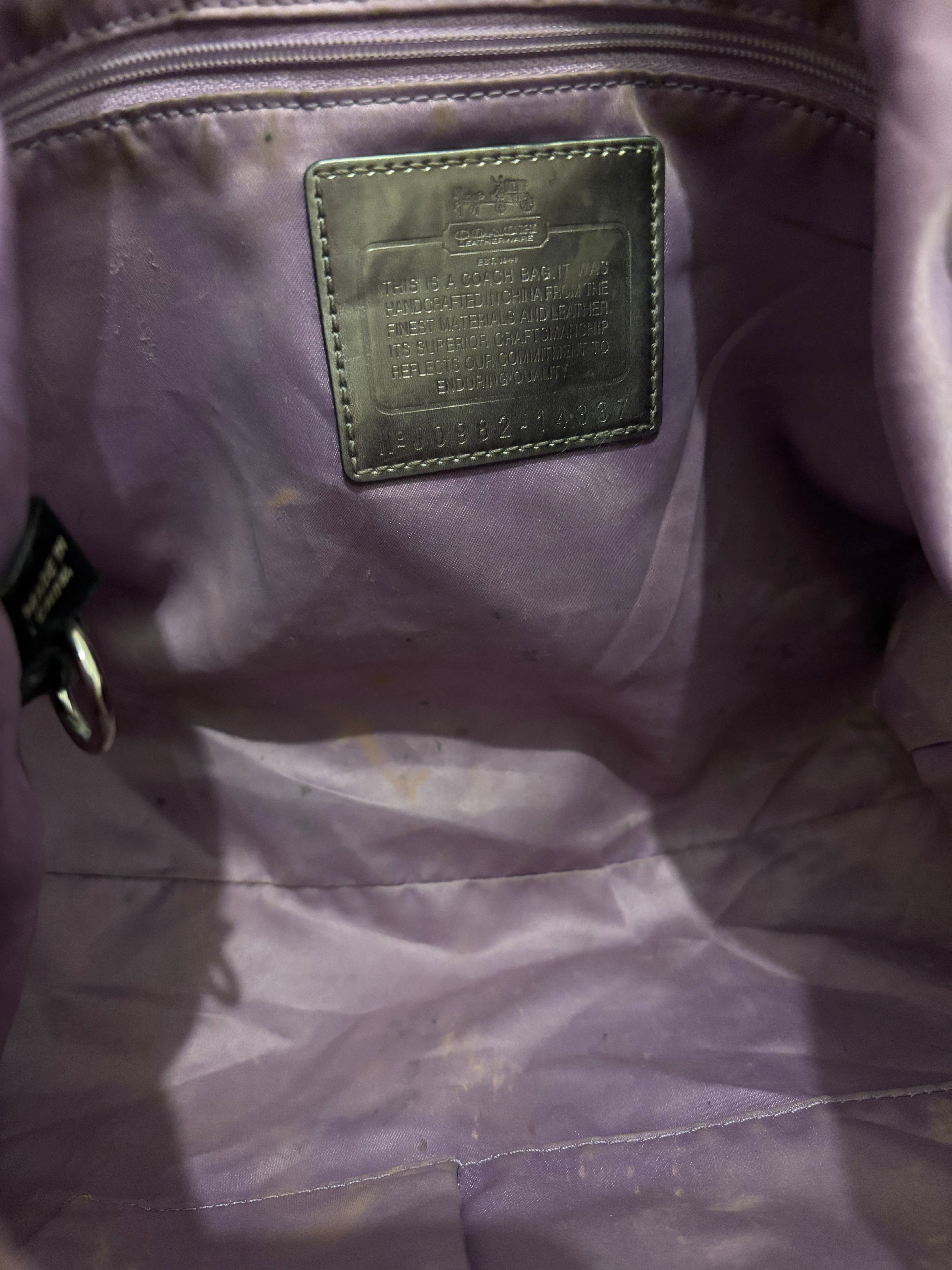 Coach Black Signature Madison OP Art Sateen & Leather Hailey Hobo Shoulder Bag