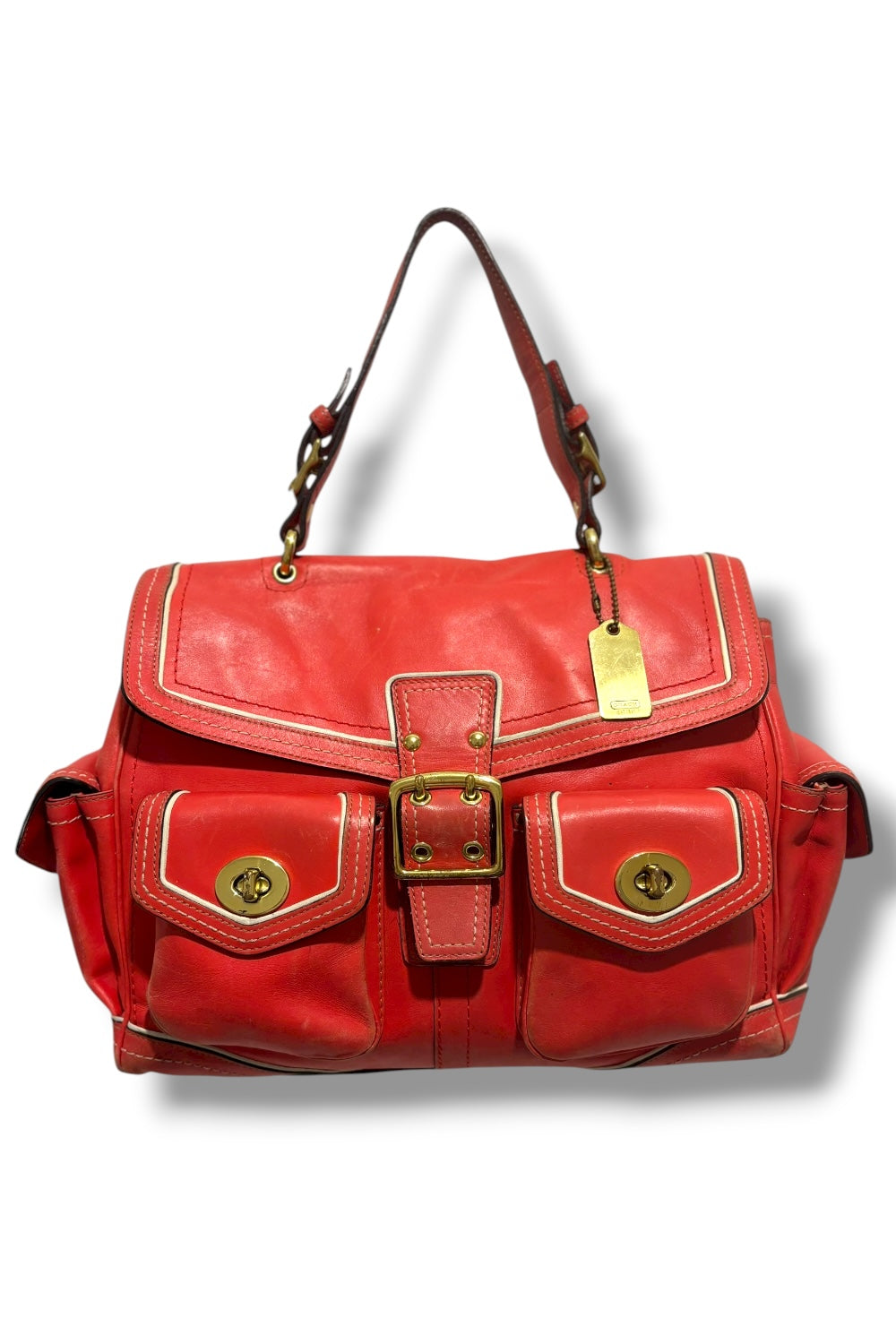 Coach Limited Edition RARE Vintage Daphne Watermelon Leather Pink Shoulder Bag