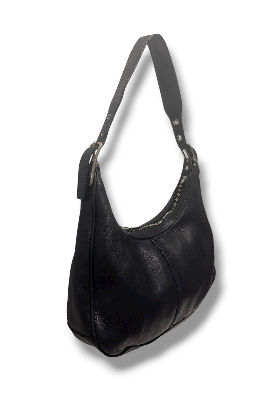 Coach Black Legacy West Zoe Crescent Vintage Hobo Leather Shoulder Bag