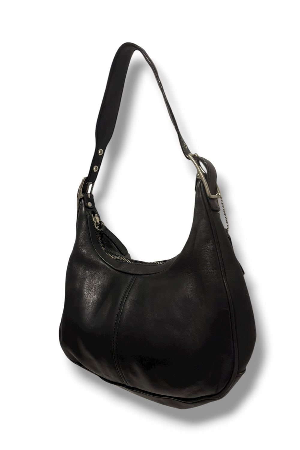 Coach Black Legacy West Zoe Crescent Vintage Hobo Leather Shoulder Bag