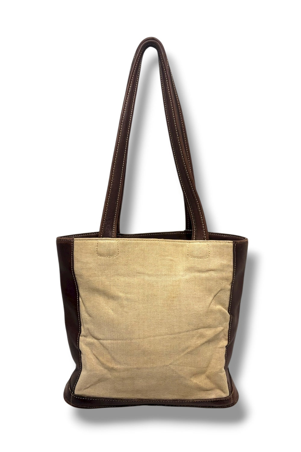 Coach Bleeker Brown & Cream Canvas & Leather Vintage Y2K Tote Shoulder Bag