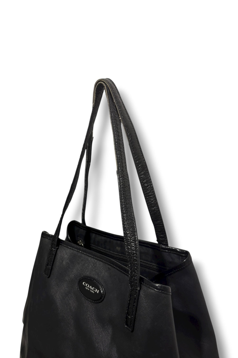 Coach Black Leather XXL Tote Metro Vintage Shoulder Bag