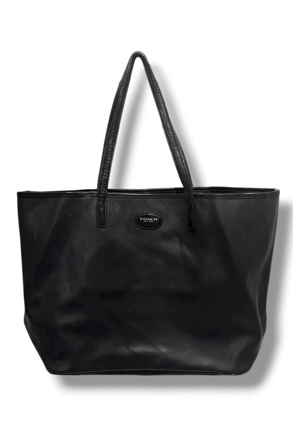 Coach Black Leather XXL Tote Metro Vintage Shoulder Bag