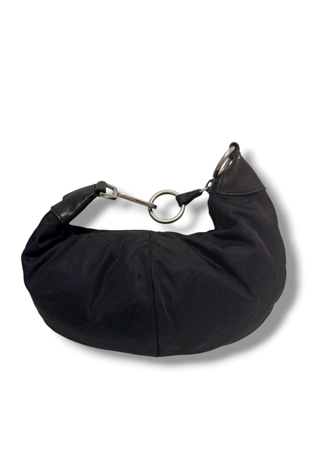 Prada Tessuto Black Re-Edition 2006 Nylon Hobo Pouch Handbag / Shoulder Bag