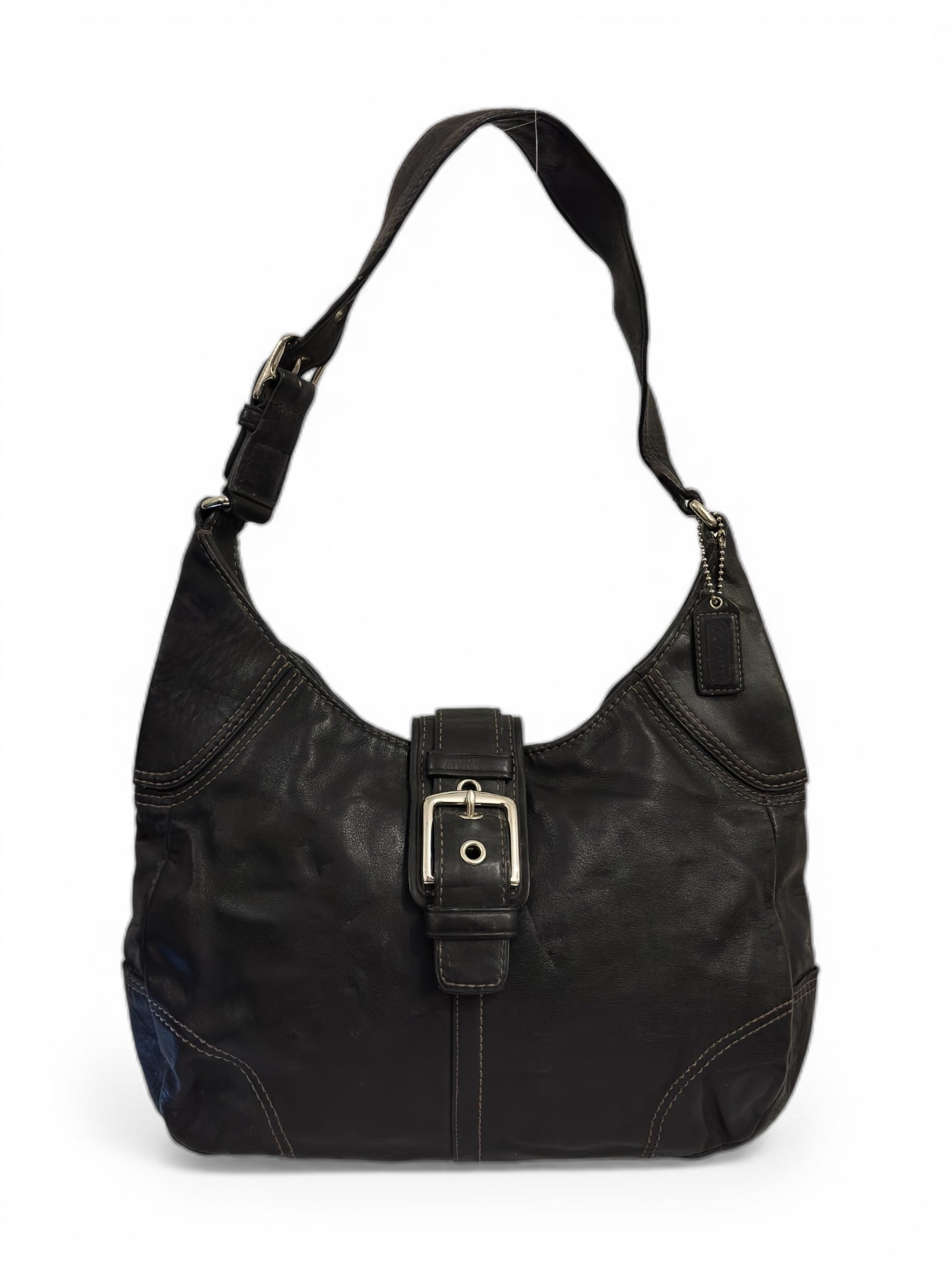 Coach Black Soft Leather Hamilton Soho Hobo Vintage Shoulder Bag