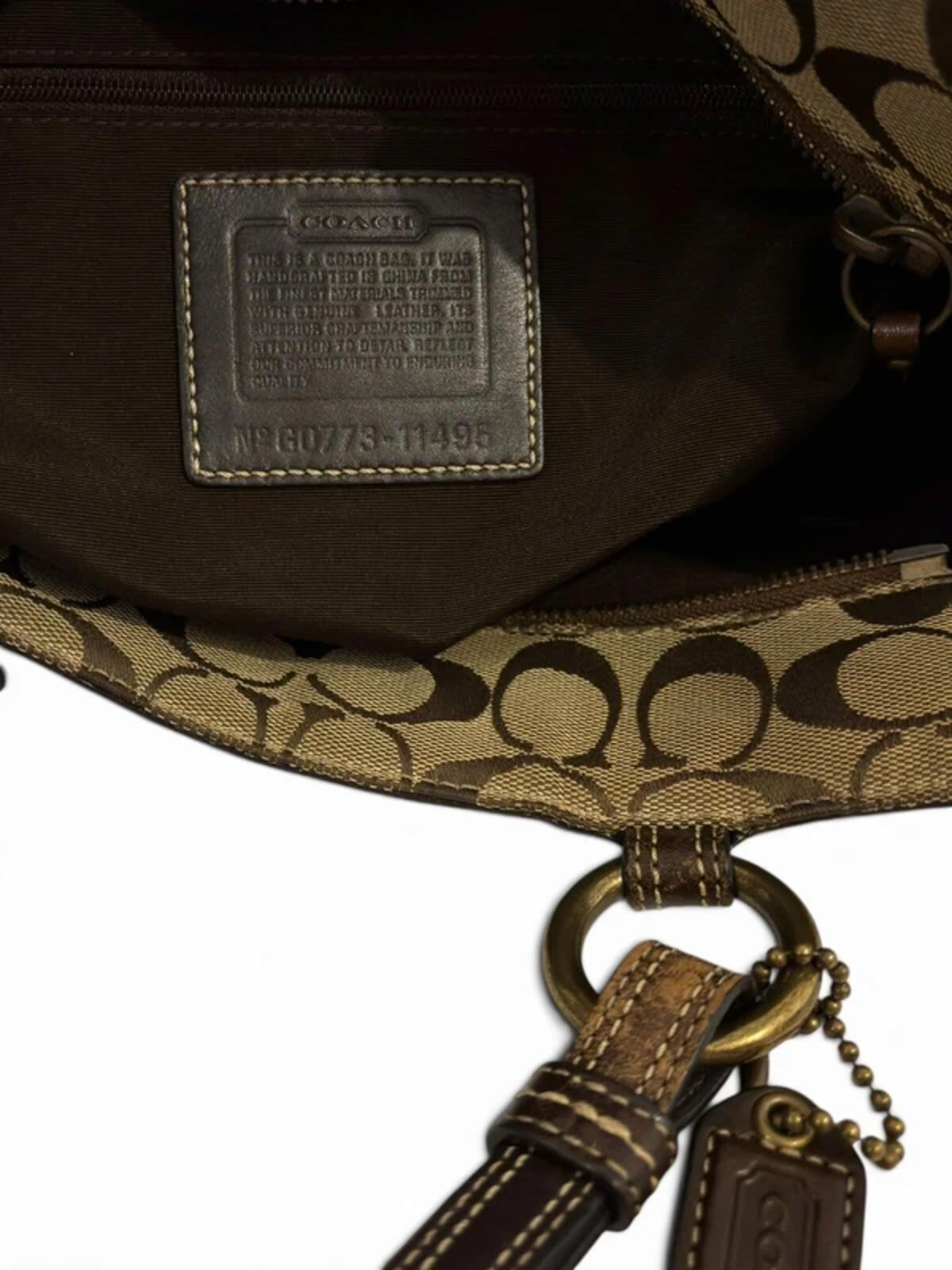 Coach Patchwork Brown Canvas Leather & Suede Cheetah Animal Print Gallery Vintage Tote Shoulder Bag
