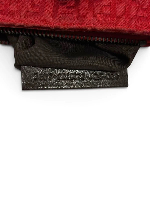 Vintage Fendi Bag Red Zucchino Monogram Tote 3677-8BH073