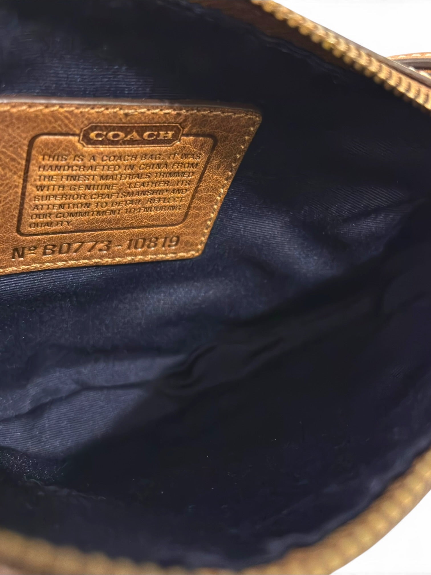 Coach Limited Edition Denim Patchwork Multicolour Blue Purple Canvas & Leather Vintage 10819 Crossbody
Bag
