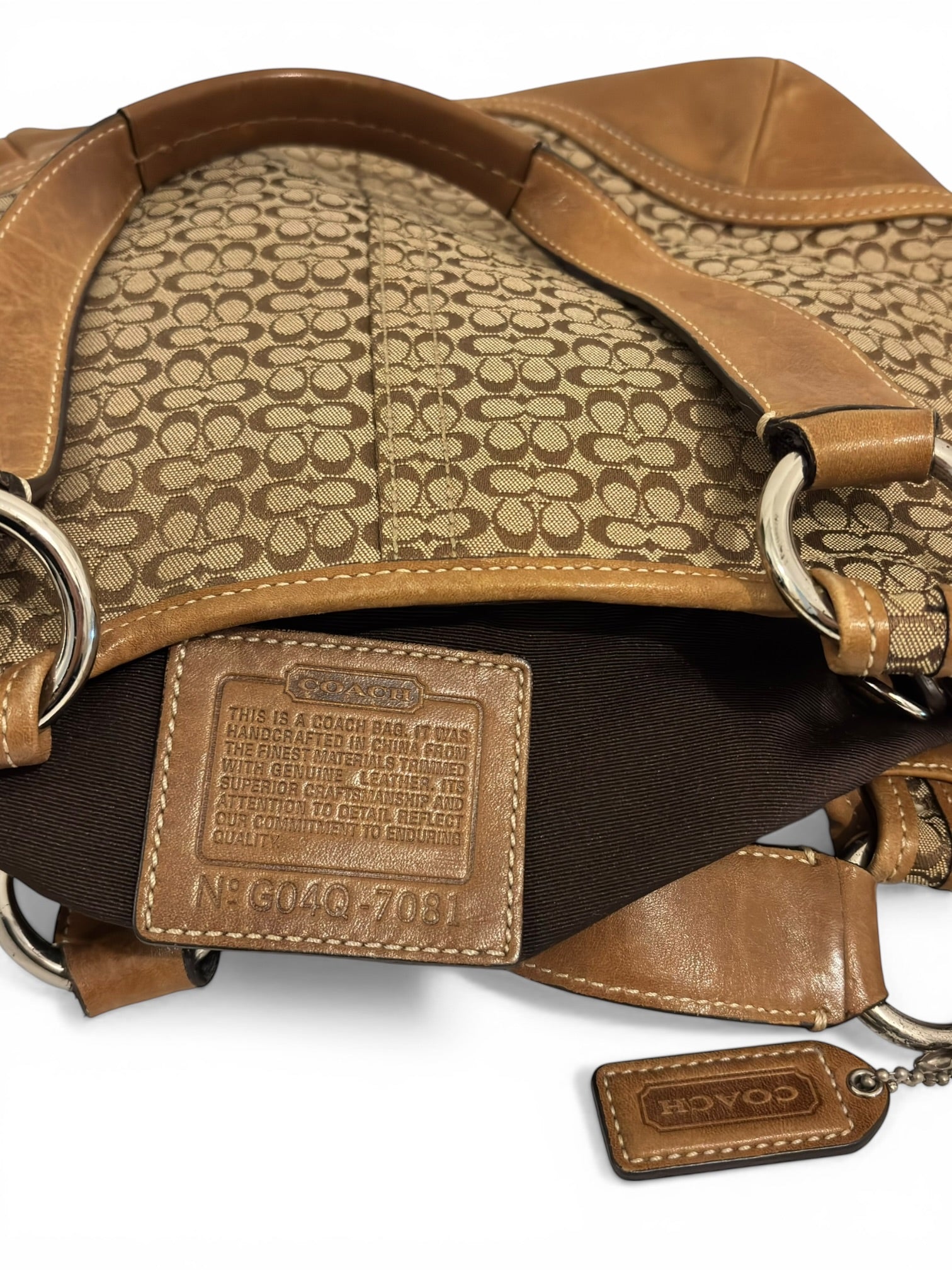 Coach Signature Brown Soho Buckle Canvas & Leather Vintage Shoulder Bag