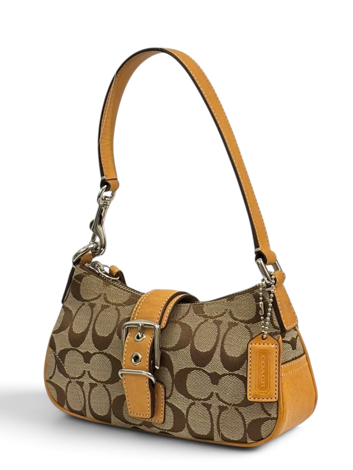 Vintage Coach Demi Mini Soho Bag 6362 Signature Brown Shoulder Bag