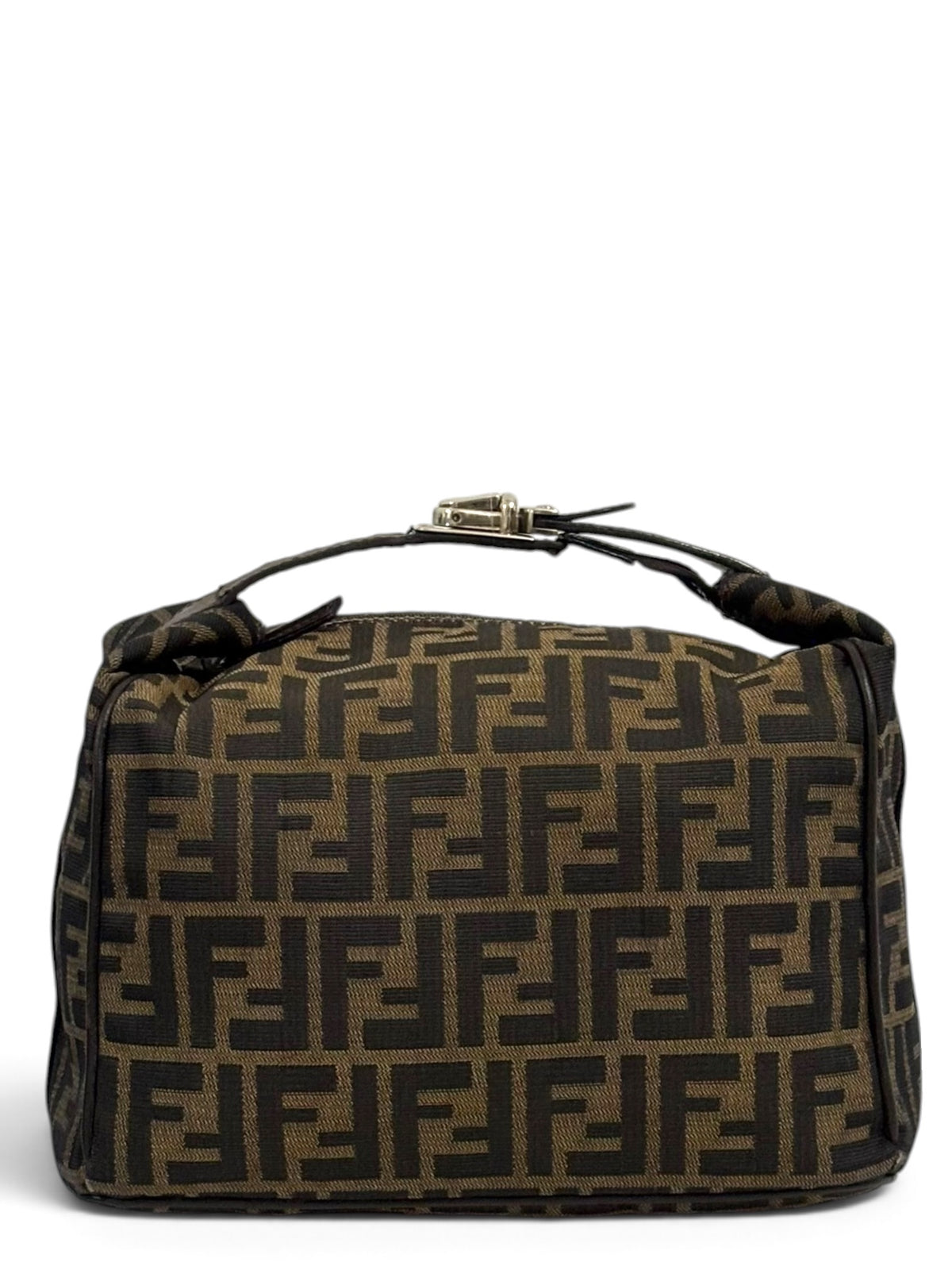 Pre-Owned Fendi Zucca FF Top Handle Bag Signature Vanity