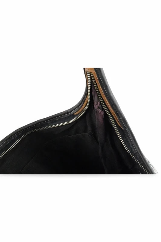 Coach Black & Grey Slouchy Ergo Hobo Signature Canvas & Leather Shoulder Bag