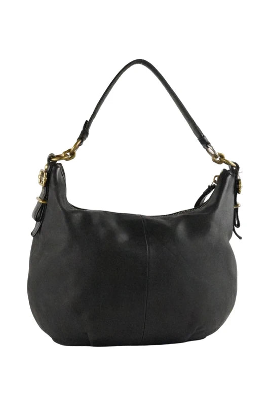Coach Black Madison Soft Leather Hobo Vintage Shoulder Bag