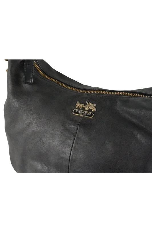 Coach Black Madison Soft Leather Hobo Vintage Shoulder Bag
